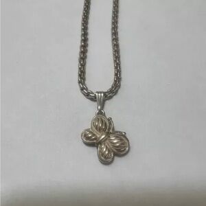 David Yurman Silver Butterfly Necklace sterling 925